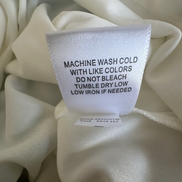 Vtg Signature by Robbie Bee Cowl Neck Midi Dress Womens L Palm Leaf 90s‎ Resort - Picture 8 of 10